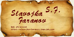 Slavojka Faranov vizit kartica